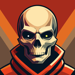 Fototapeta premium vector illustration of skull