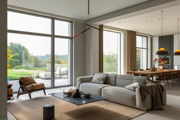 Obraz premium The perfect combination of style and functionality in a modern living room.