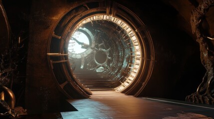 Sci-Fi Tunnel Entrance