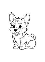  illustration of a dog corgi