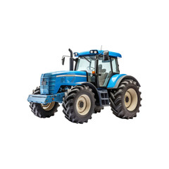 Obraz premium Tractor with large wheels and black tires. Suitable for agricultural, construction, and rural themed designs in need of a powerful vehicle element