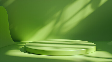 3D rendering of a soft green background with green