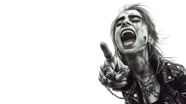 Portrait of a musician girl - Powered by Adobe