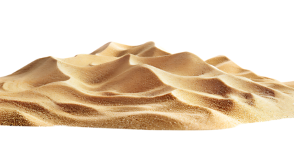 Sand on the beach, isolated on white background