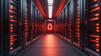 Fototapeta premium Encrypted financial data being processed in a high-tech lab, fintech, secure processing