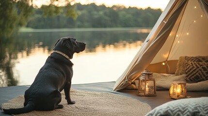 Lakeside Glamping with a Labrador