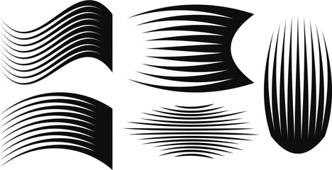 Dynamic wave Comic speed motion line and motion streak perfect for abstract backgrounds, creative projects, motion graphics, and artistic visual effects in digital illustrations