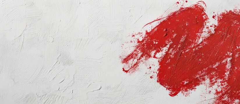 Red chalk drawing of punctuation marks on a white background with a chalk texture offering copy space image - Powered by Adobe