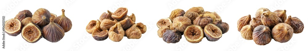 Aufkleber this is a dry fig isolated on a white background, with a clipping path the entire scene is in focus