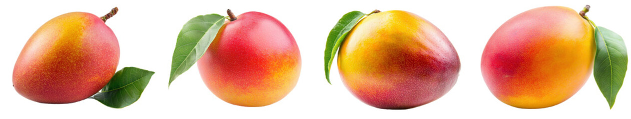 A mango isolated on a white background, with a clipping path, in full depth of field