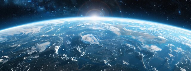Fototapeta premium A realistic view of the world