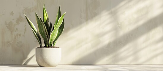 Sansevieria plants purify the air offering a natural touch to your space with copy space image