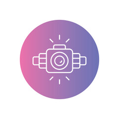 Headlamp icon vector stock illustration