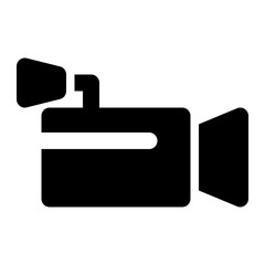 camera, video, recorder, media, multimedia solid or glyph icon