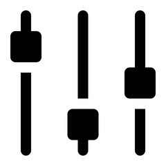 equalizer, music, voice, media, multimedia solid or glyph icon