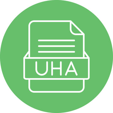 UHA File Format Vector Icon Design
