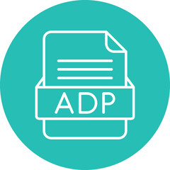 ADP File Format Vector Icon Design