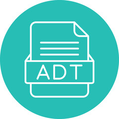 ADT File Format Vector Icon Design