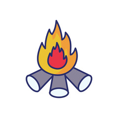 Campfire icon vector stock illustration