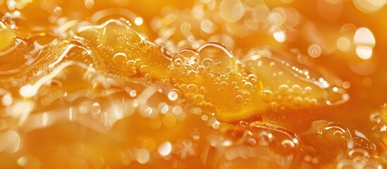 Close up of apricot marmalade with copy space image in focus