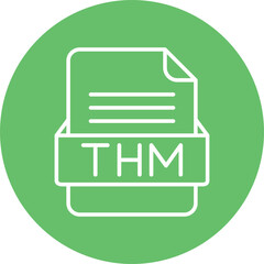 THM File Format Vector Icon Design