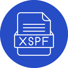 XSPF File Format Vector Icon Design