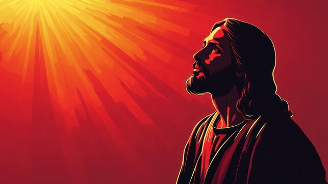 Portrait of Jesus Graffit Style