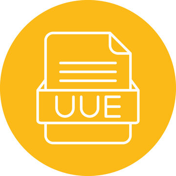 UUE File Format Vector Icon Design
