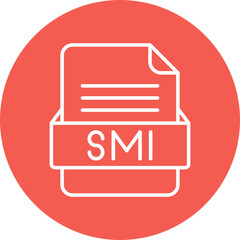 SMI File Format Vector Icon Design