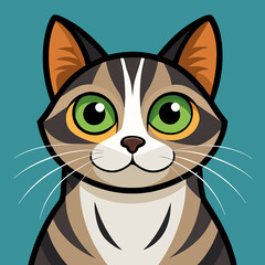 Fototapeta premium cat vector and cartoon cat illustration cute baby cat