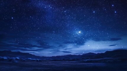 Fototapeta premium Starry Night Landscape