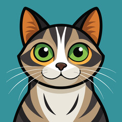 Fototapeta premium cat vector and cartoon cat illustration cute baby cat