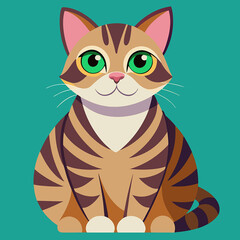 Fototapeta premium cat vector and cartoon cat illustration cute baby cat