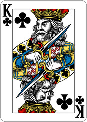 Fototapeta premium King of Clubs Design from Deck of Playing Cards