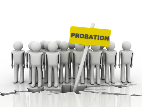 3d illustration Business probation concept
