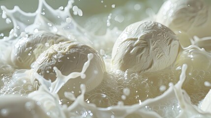 production of buffalo mozzarella from Campania in a dairy