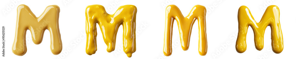 Aufkleber Isolated mustard on white background with clipping path and full depth of field