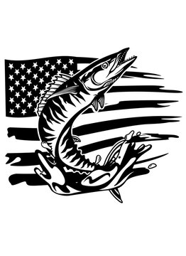 recommend clip art: US Mackerel Fish | Mackerel Fish | Jumping Animal | Sea Angling | Angler Dad | Wildlife | Outdoor Fishing | Marine Life | Original Illustration | Vector and Clipart | Cutfile and Stencil