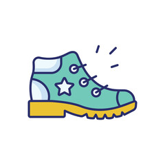 Hiking Boots icon vector stock illustration