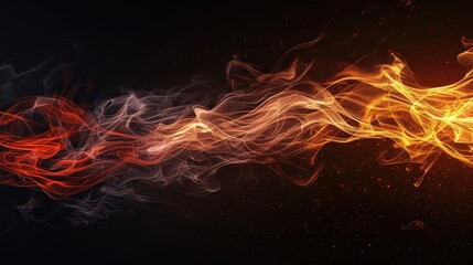 Texture of fire on a black background