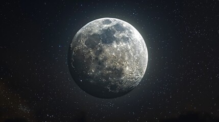 Fototapeta premium Zoom recording of the moon at full moon
