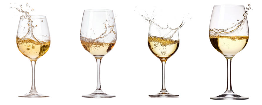 Wine splash isolated on white background with full depth of field and clipping path