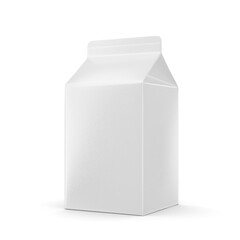 500ml small milk or juice carton package isolated. 3D rendering illustration. Transparent PNG image.