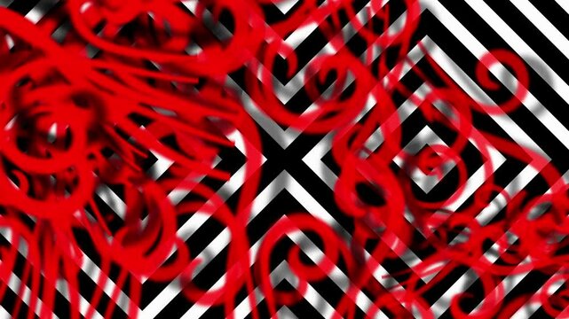 Red Floral Vines Pattern