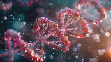 DNA or Deoxyribonucleic acid is a double helix chains structure formed by base pairs attached to a sugar phosphate backbone