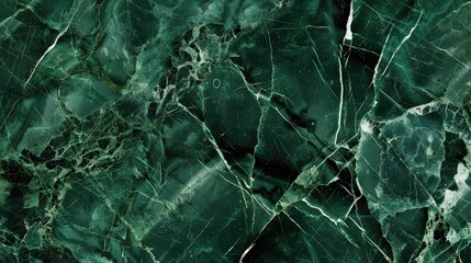 A luxurious seamless pattern of green marble with deep green tones and vibrant white streaks, crafted for high-end decor backgrounds.