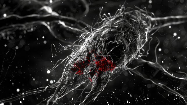 Neuronal cells in the cerebral cortex of the mouse visualized with confocal laser scanning microscopy