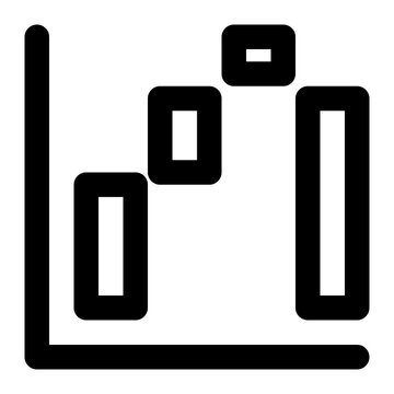 waterfall, flying bricks, mario, bar, sequential, chart, graph, diagram outline icon