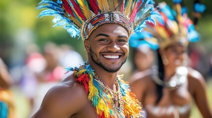 Officer participating in a cultural dance at a community festival, showing respect and appreciation for local traditions.