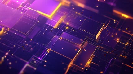 Design Template of Cube in Bright Neon Colors
